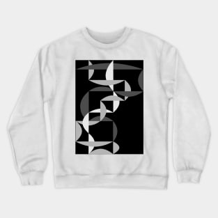 Black and White graphic Crewneck Sweatshirt